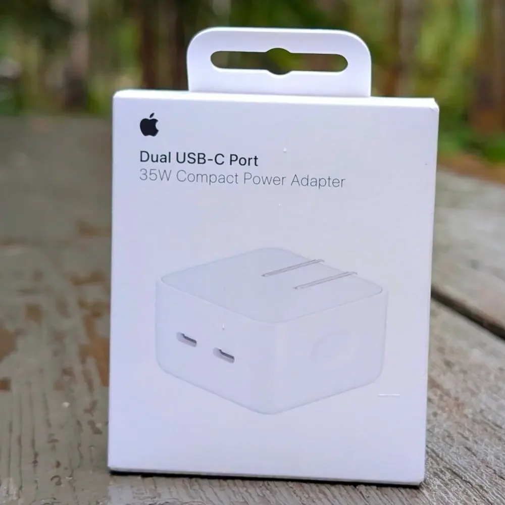NIB Genuine Apple 35W Dual USB-C Port Compact Power Adapter OEM Fast Charger
